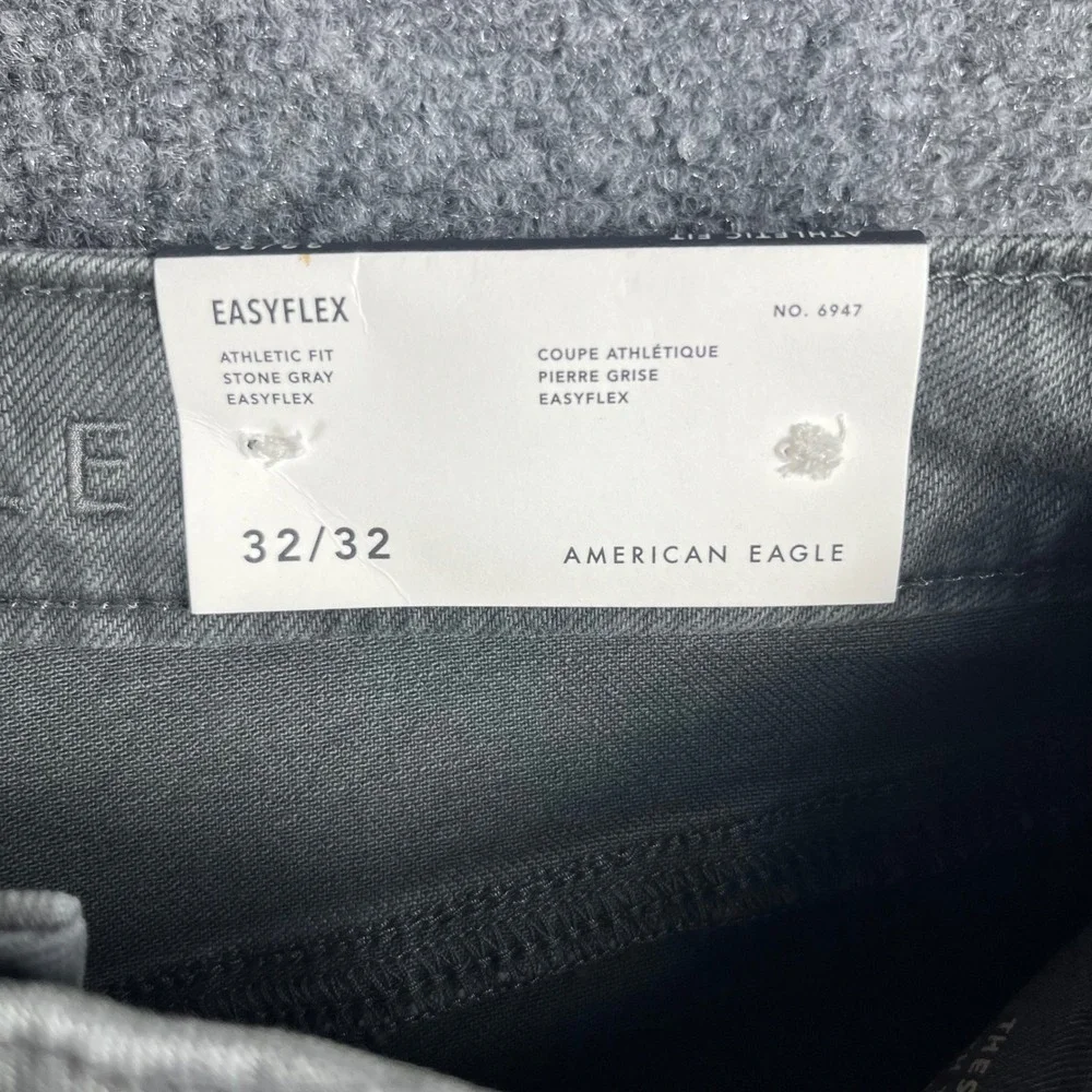 American Eagle Jeans Mens 32 Stone Gray Athletic Fit EasyFlex 6947-040 NWT